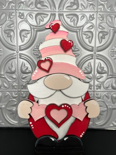 Painted Valentine Gnome