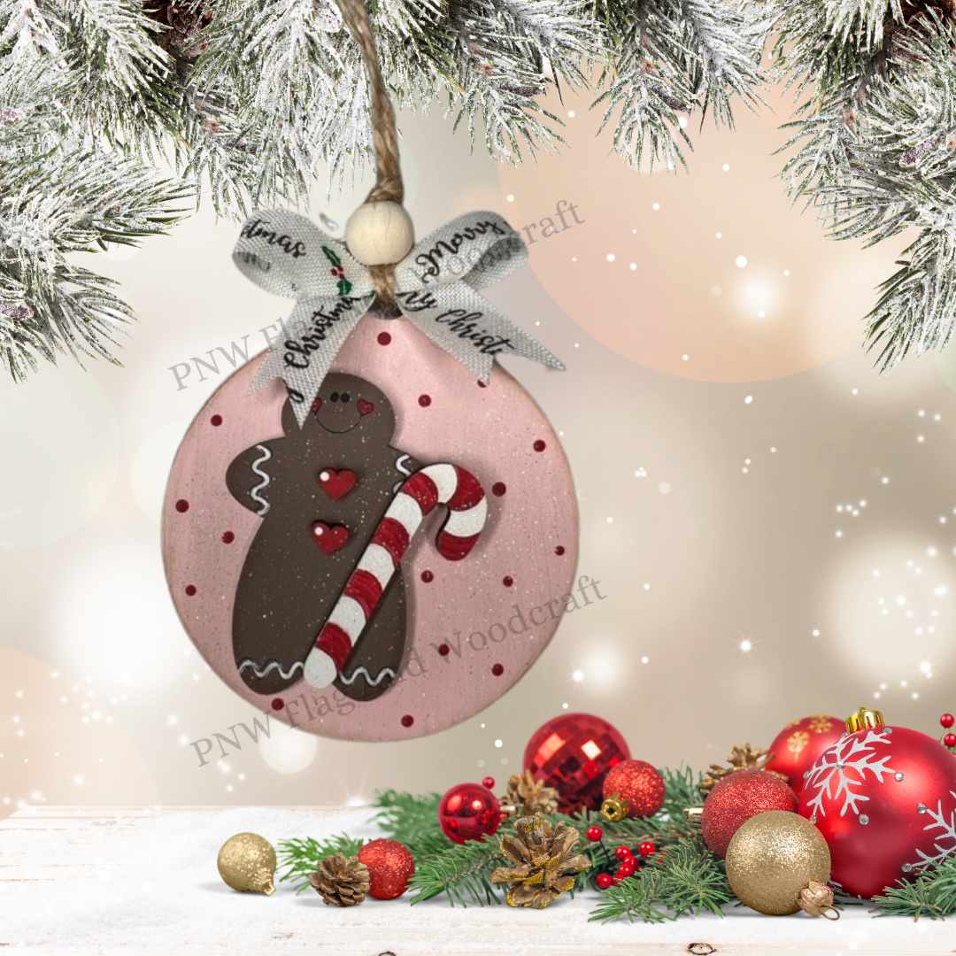 Merry & Bright Gingerbread Man ornament