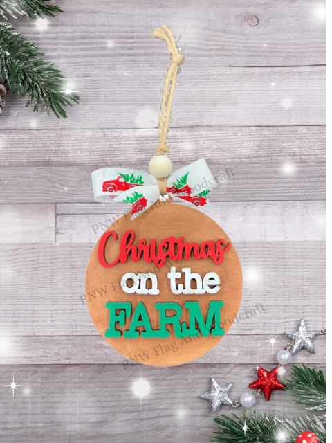 Christmas On the Farm Ornaments